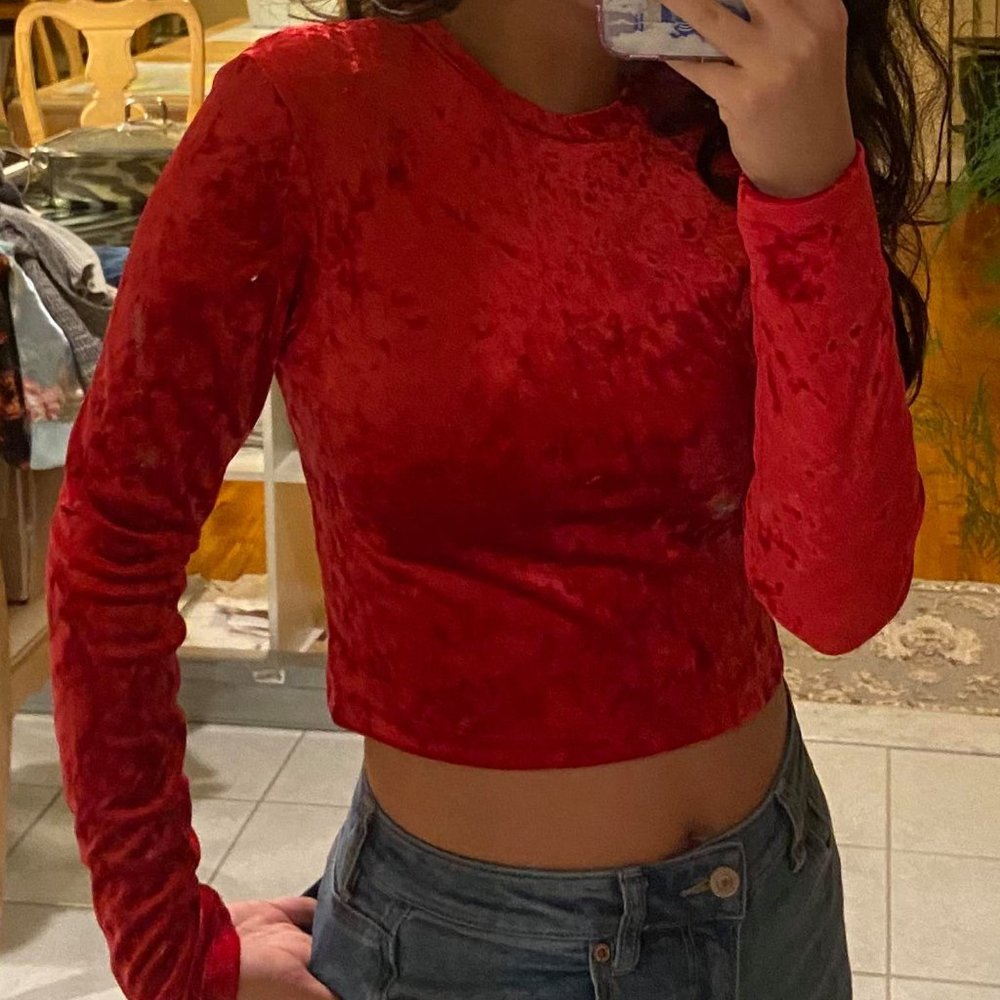 red velvet crop top